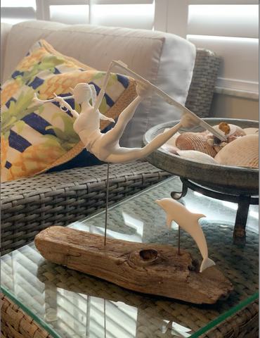 Galatea over Imported California driftwood