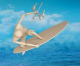 Miniman Surf Kiteboarder Figurine